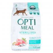 Optimeal сухой корм для стерилизованных кошек c индейкой и овёсом (целый мешок 4 кг)